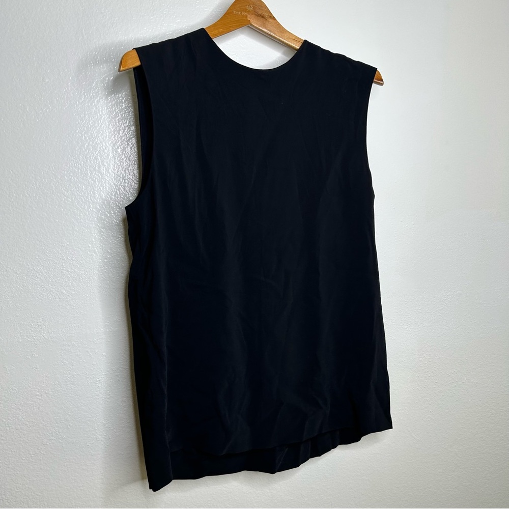 VINCE Black Split Back Shell Tank M - Picture 7 of 10